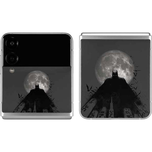 DC Comics Batman On City with Moon Art Galaxy Z Flip4 5G Skin